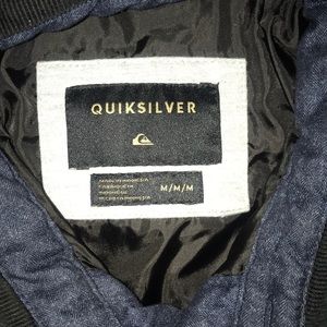 Quiksilver bottom up down coat with collar.